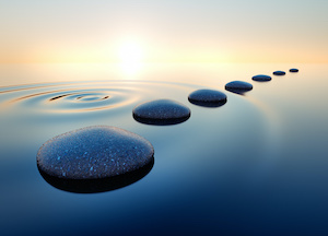 Steine im Wasser Wellness