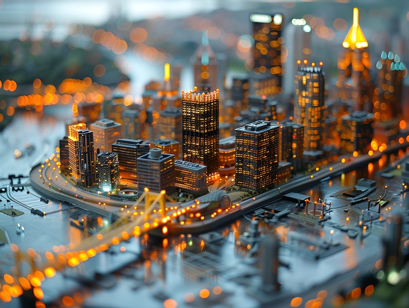 a futuristic aerial view of pittsburgh Pittsburgh Background